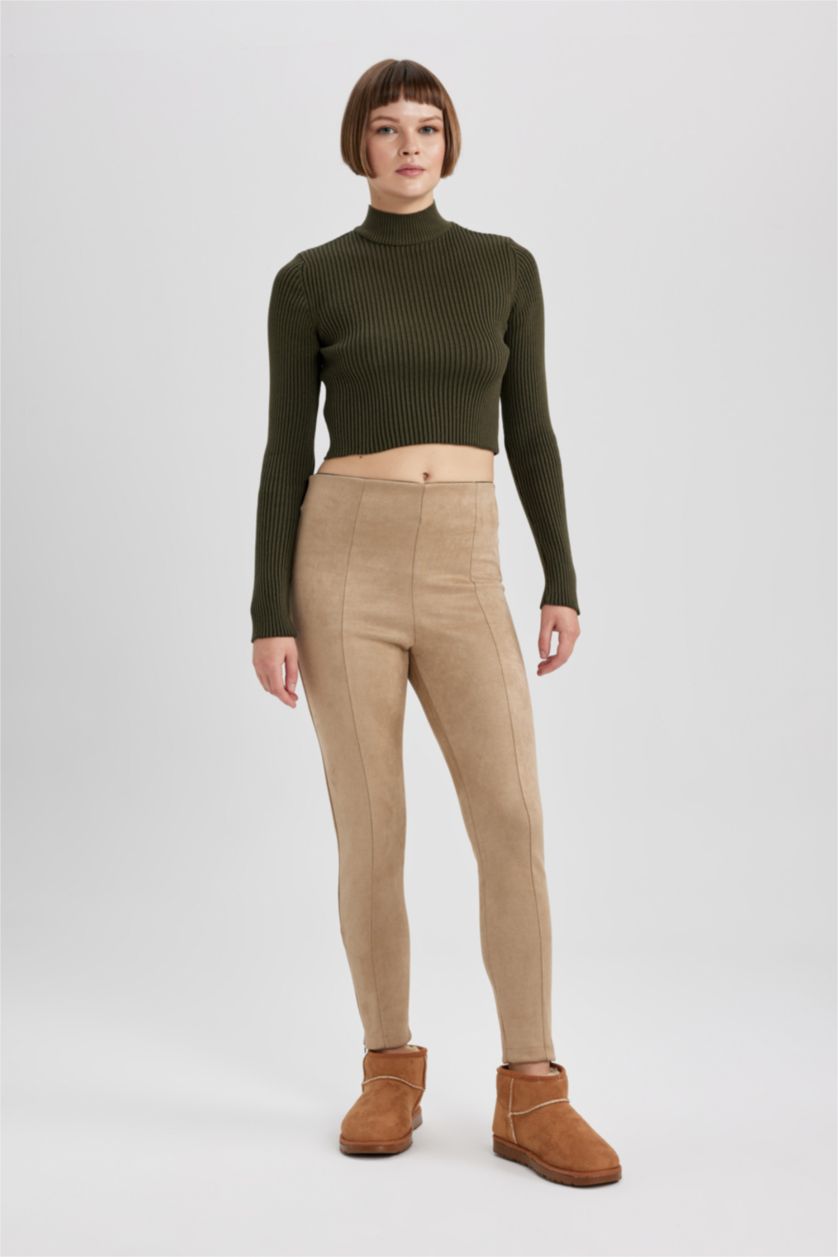 Woman Sand High Waist Leggings