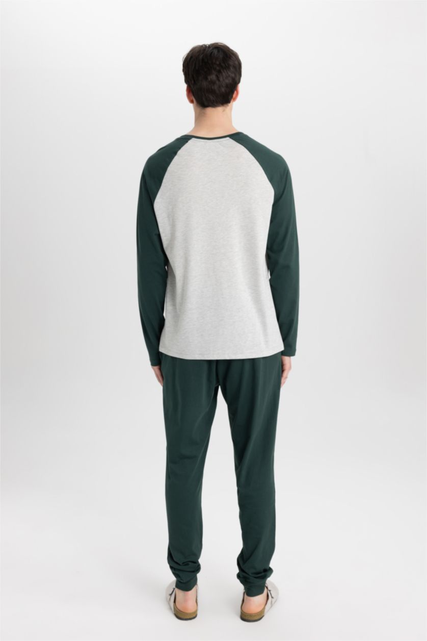 Erkek Koyu Yeşil Regular Fit Uzun Kollu Takım