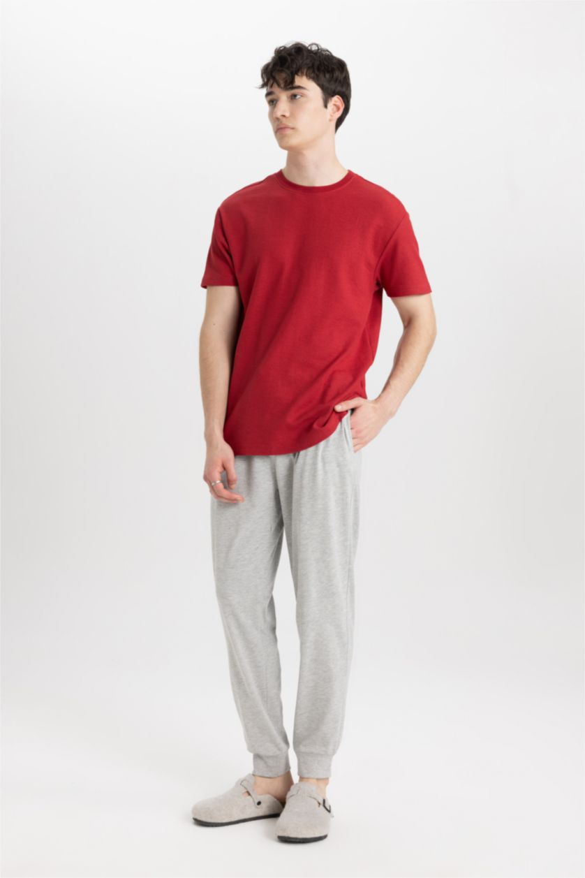 MAN Bordeaux Regular Fit 2 Piece Pajama Set