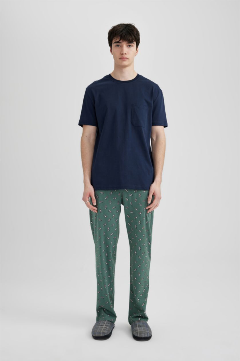 MAN NAVY Regular Fit 2 Piece Pajama Set