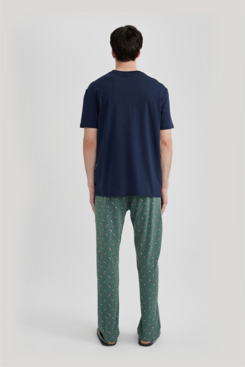 MAN NAVY Regular Fit 2 Piece Pajama Set