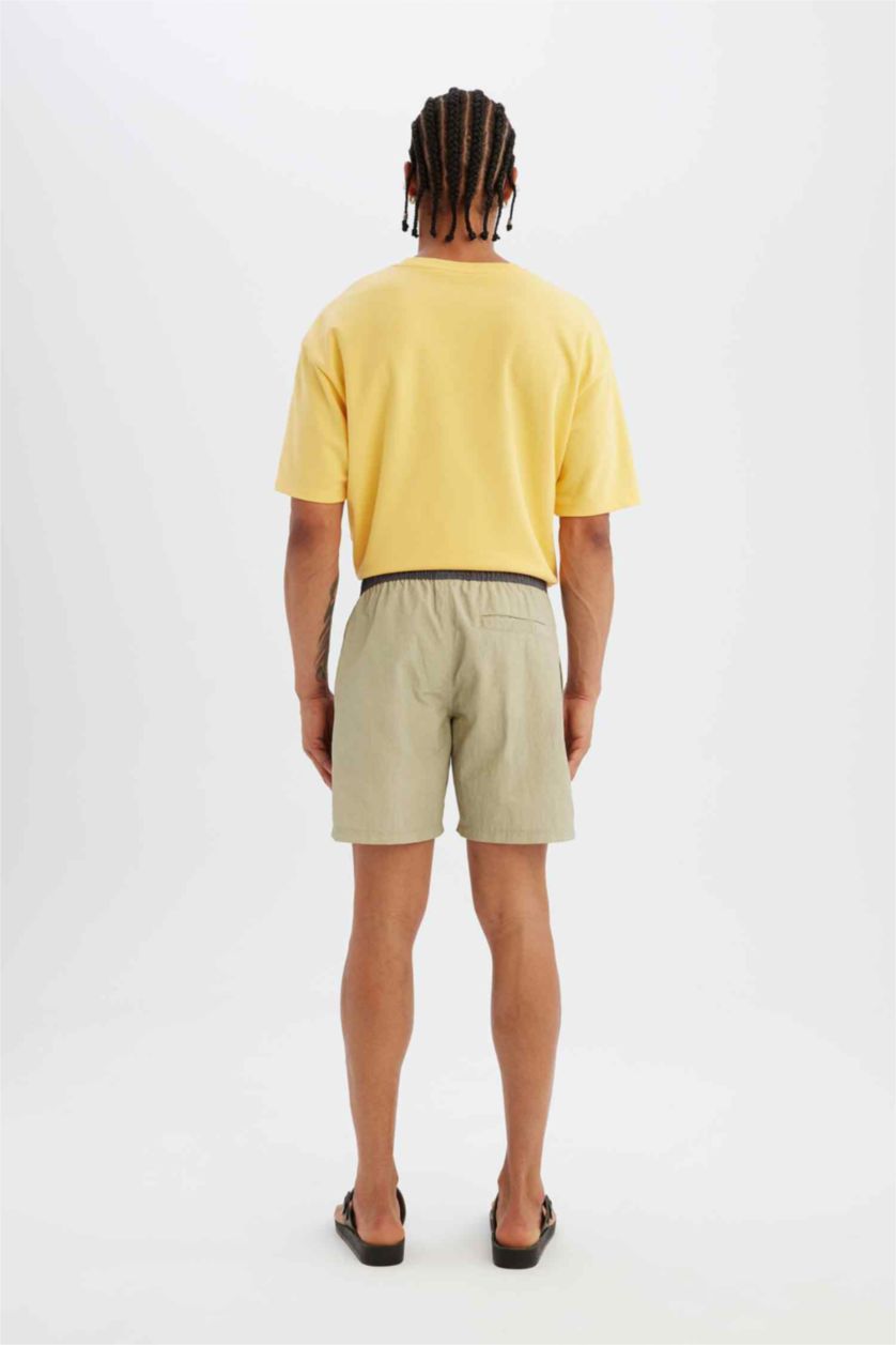 Мужчины Светло-зеленый Плавательные шорты стандартного кроя