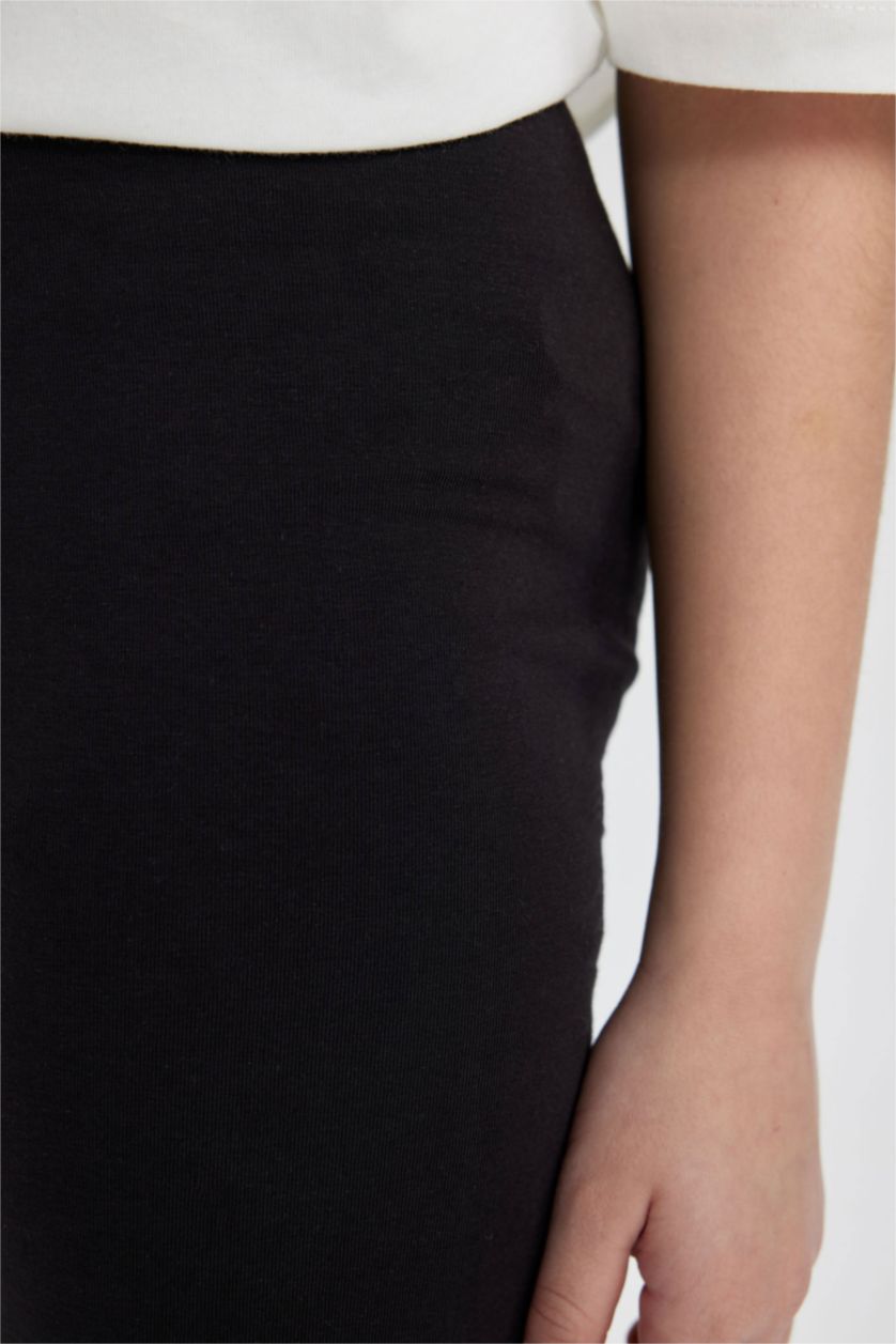 FILLES Noir Leggings Courts pour Fille - 2 Pièces