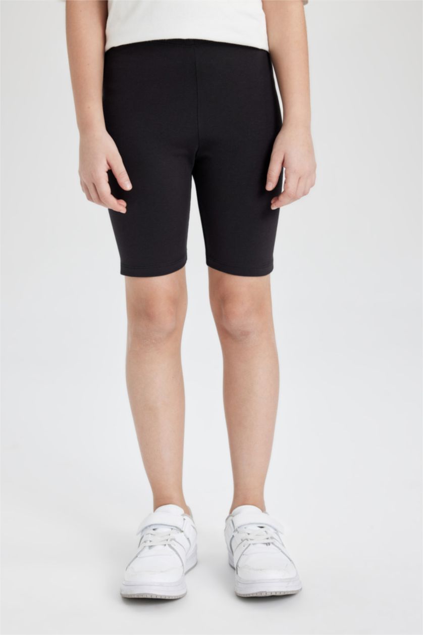 FILLES Noir Leggings Courts pour Fille - 2 Pièces