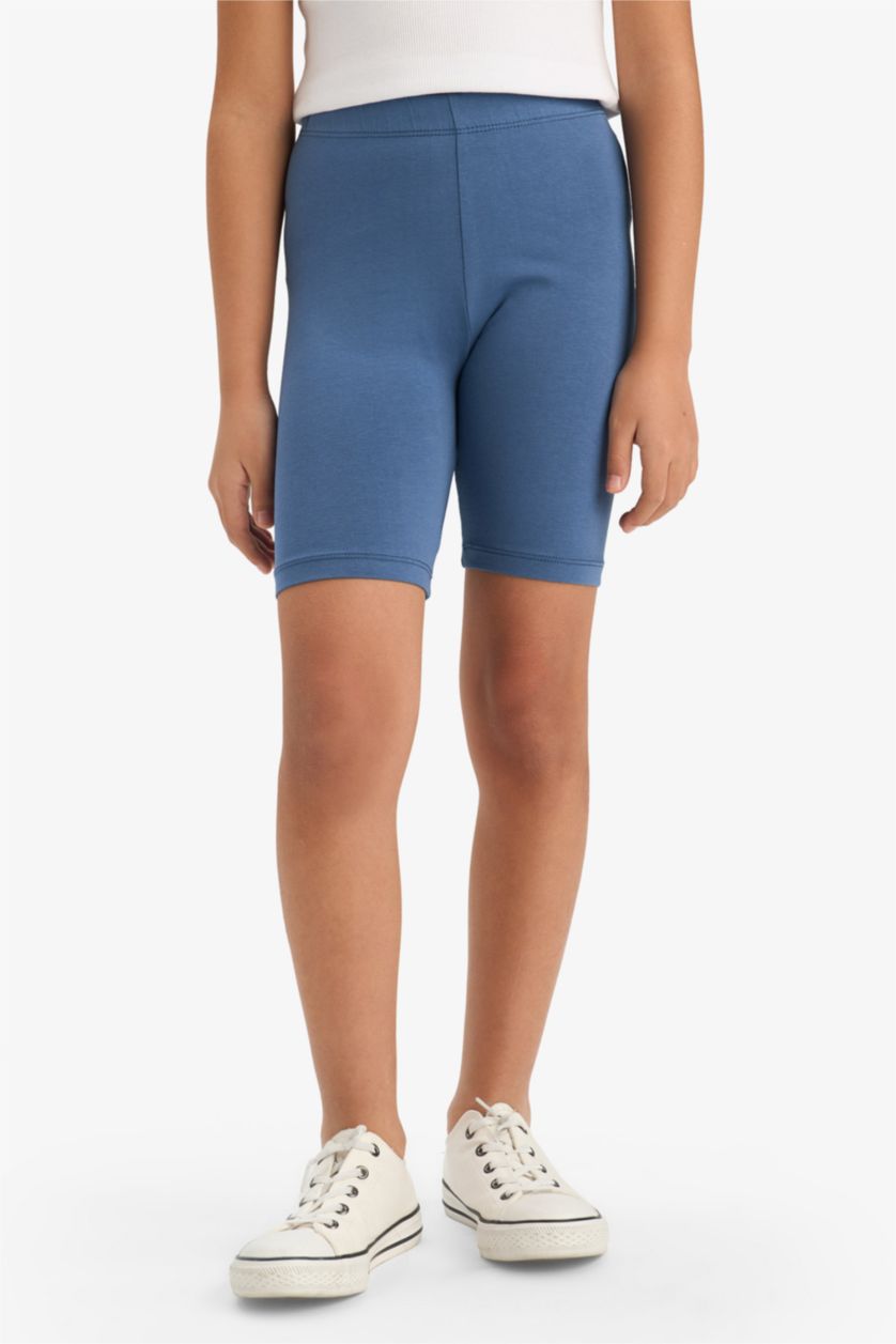 بنات زهري فاتح ستريج بناتي قصير مضلع - قطعتين