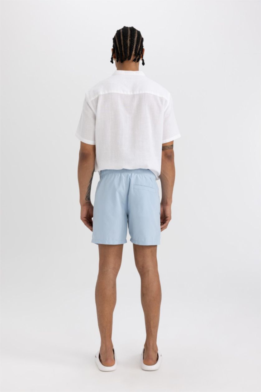 MAN Light Blue Basic Mesh Lined Short Swim Shorts