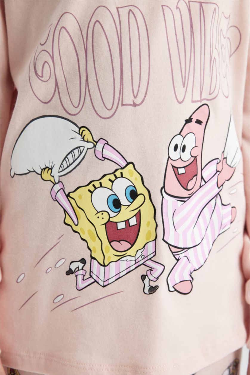Girls & Teens Light Pink Girl SpongeBob 2 Piece Pajama Set