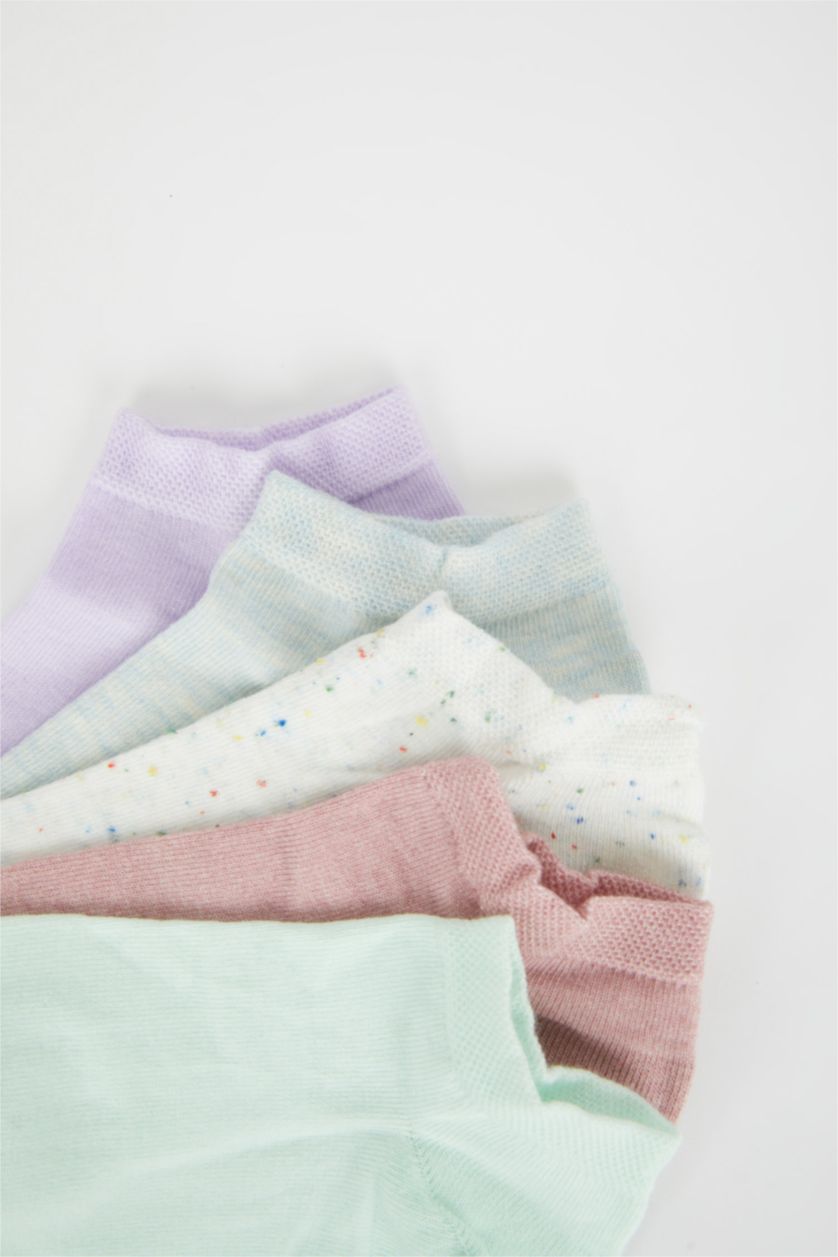 Kadın Yumuşak Kadın 5'li Pamuklu Patik Çorap