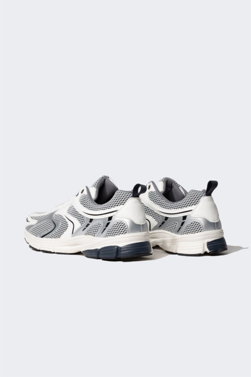 Erkek Beyaz Erkek Kalın Taban Spor Ayakkabı