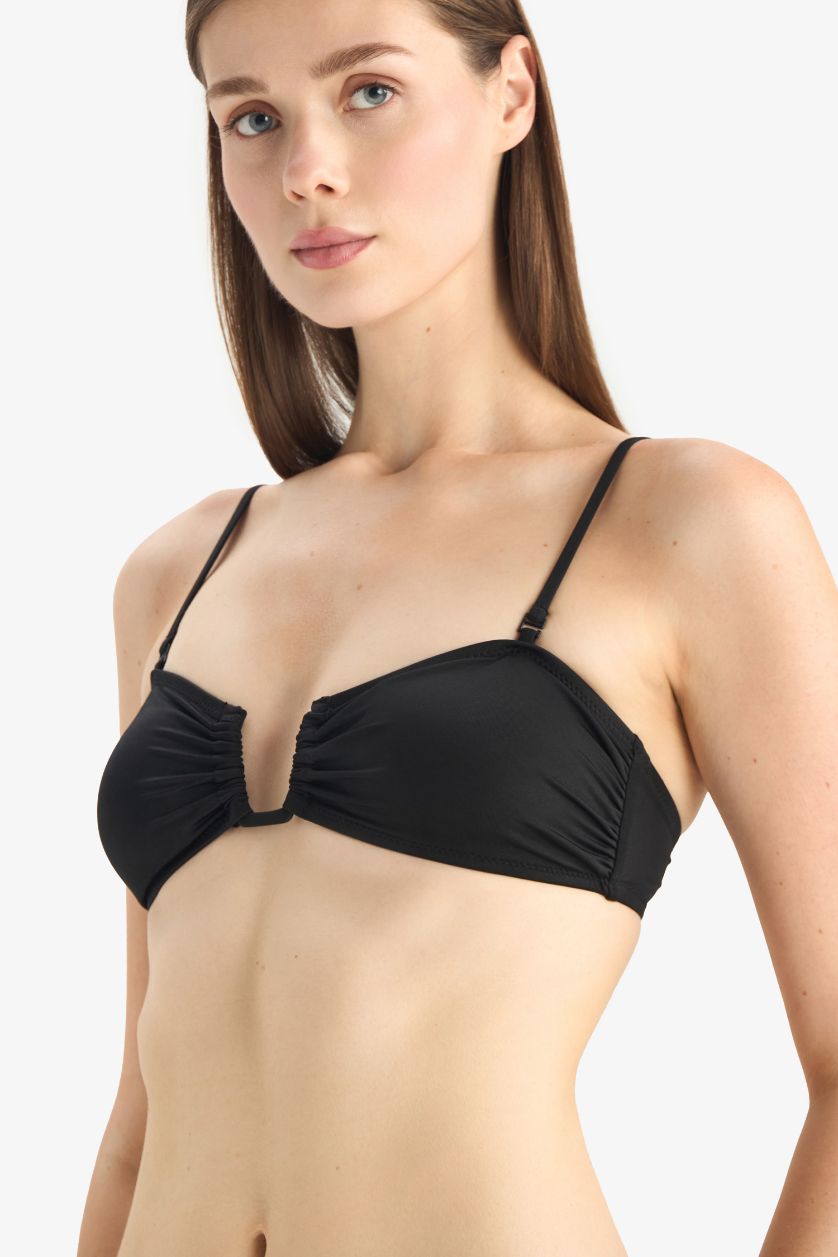 FEMME Noir Haut de Bikini Coupe Régulière