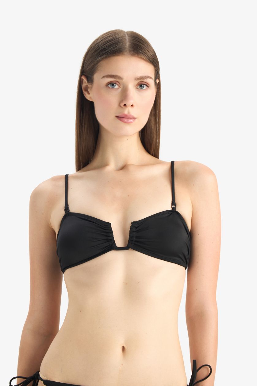 FEMME Noir Haut de Bikini Coupe Régulière