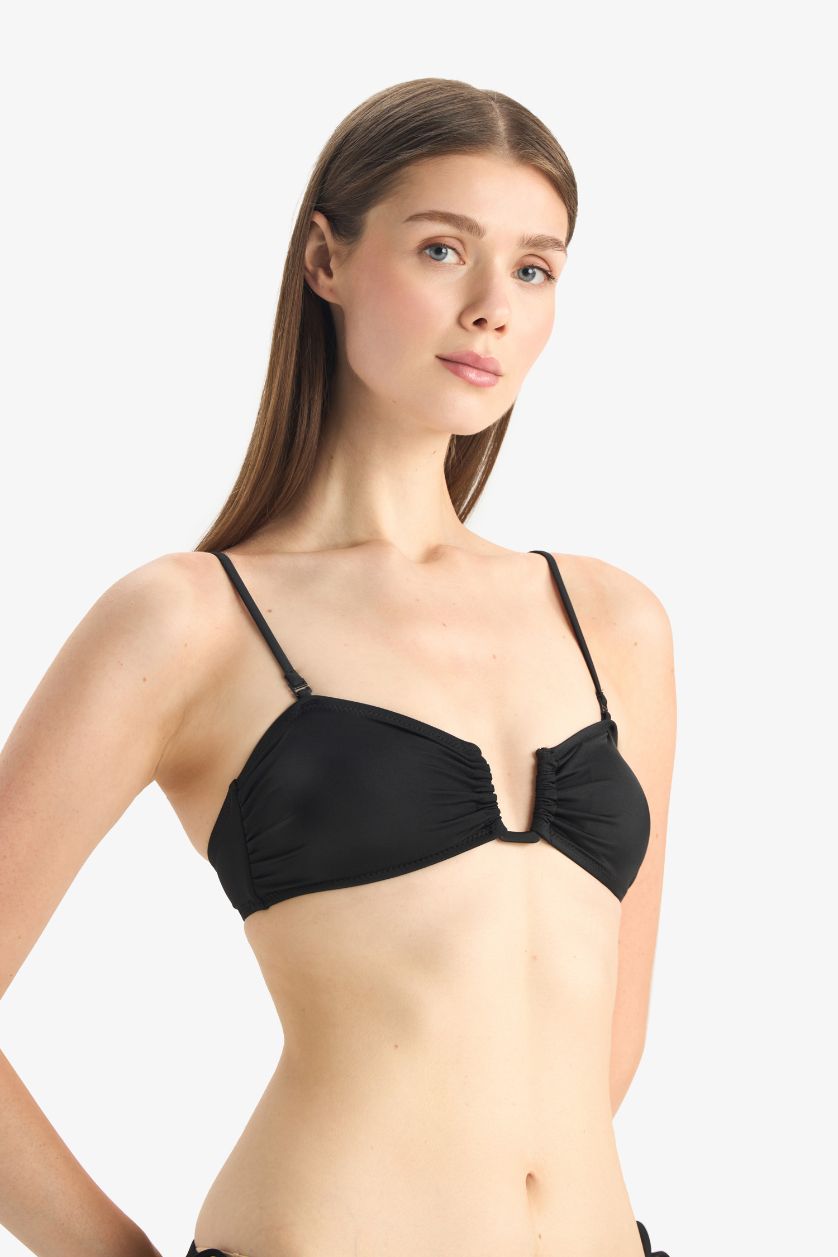FEMME Noir Haut de Bikini Coupe Régulière