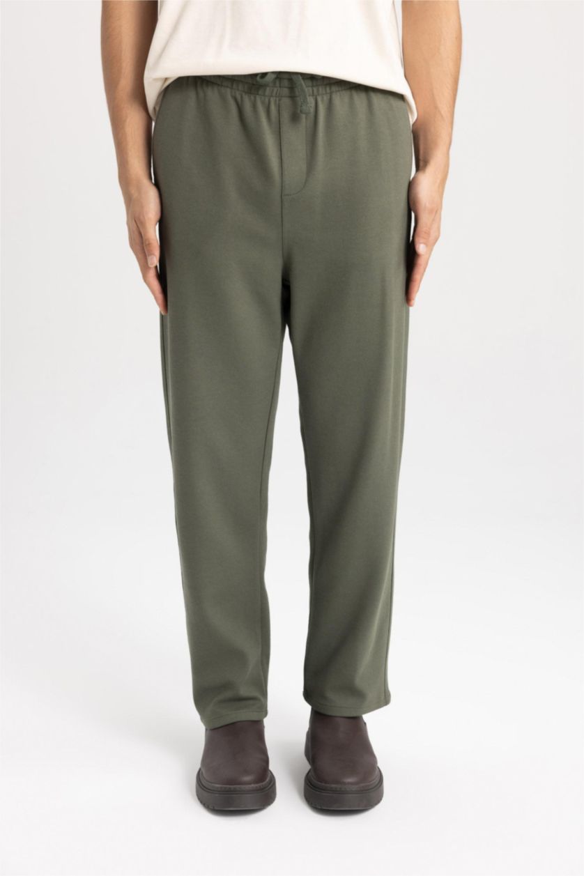 MAN Khaki Relax Fit Trousers