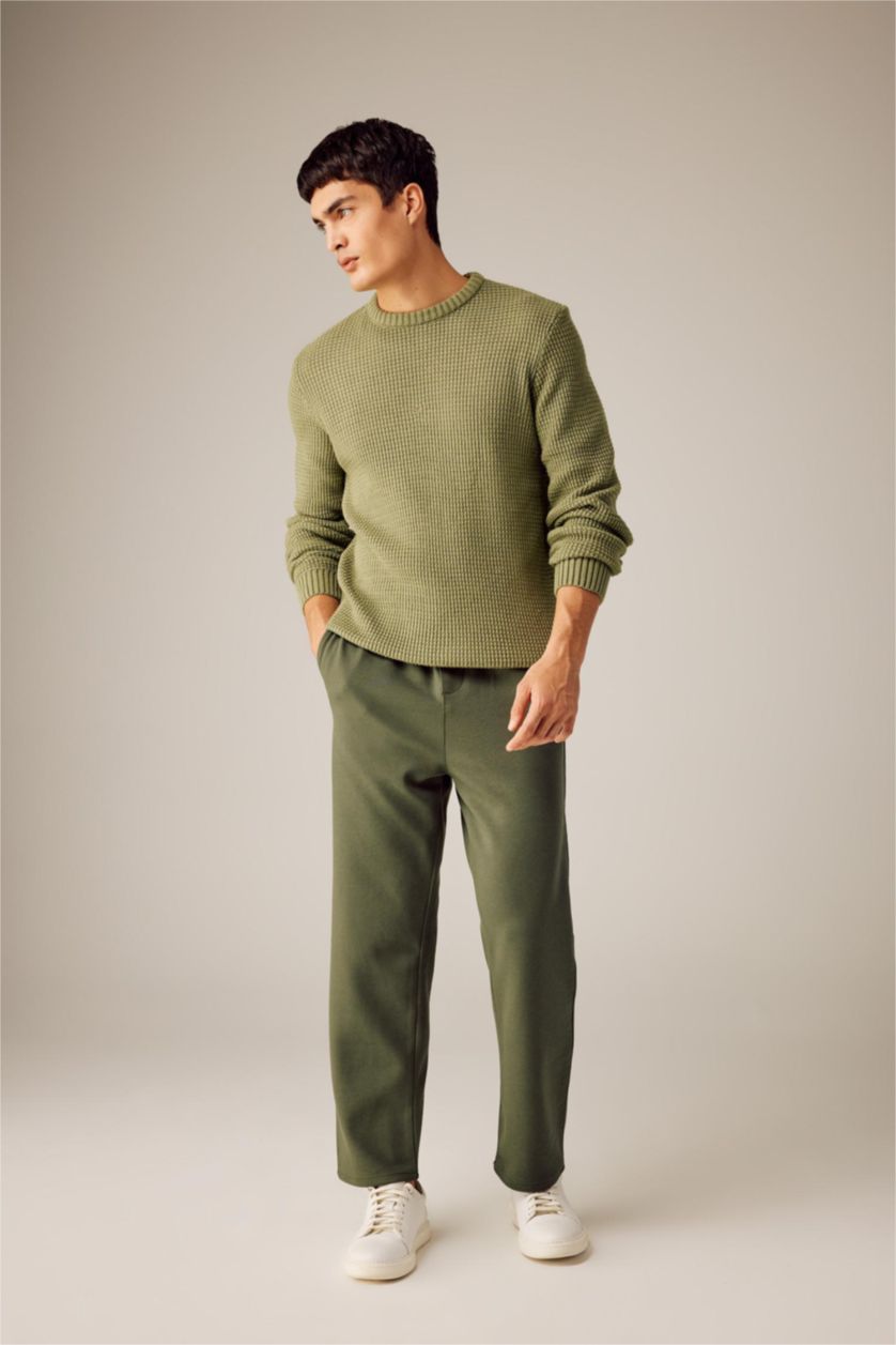 MAN Khaki Relax Fit Trousers