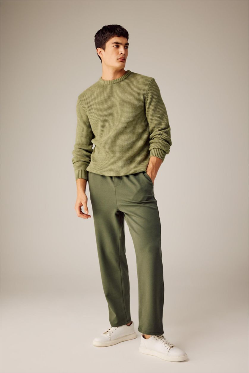 MAN Khaki Relax Fit Trousers