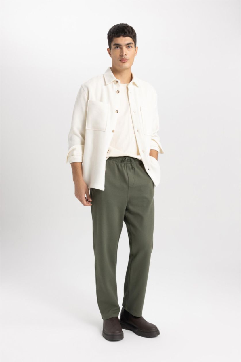 MAN Khaki Relax Fit Trousers