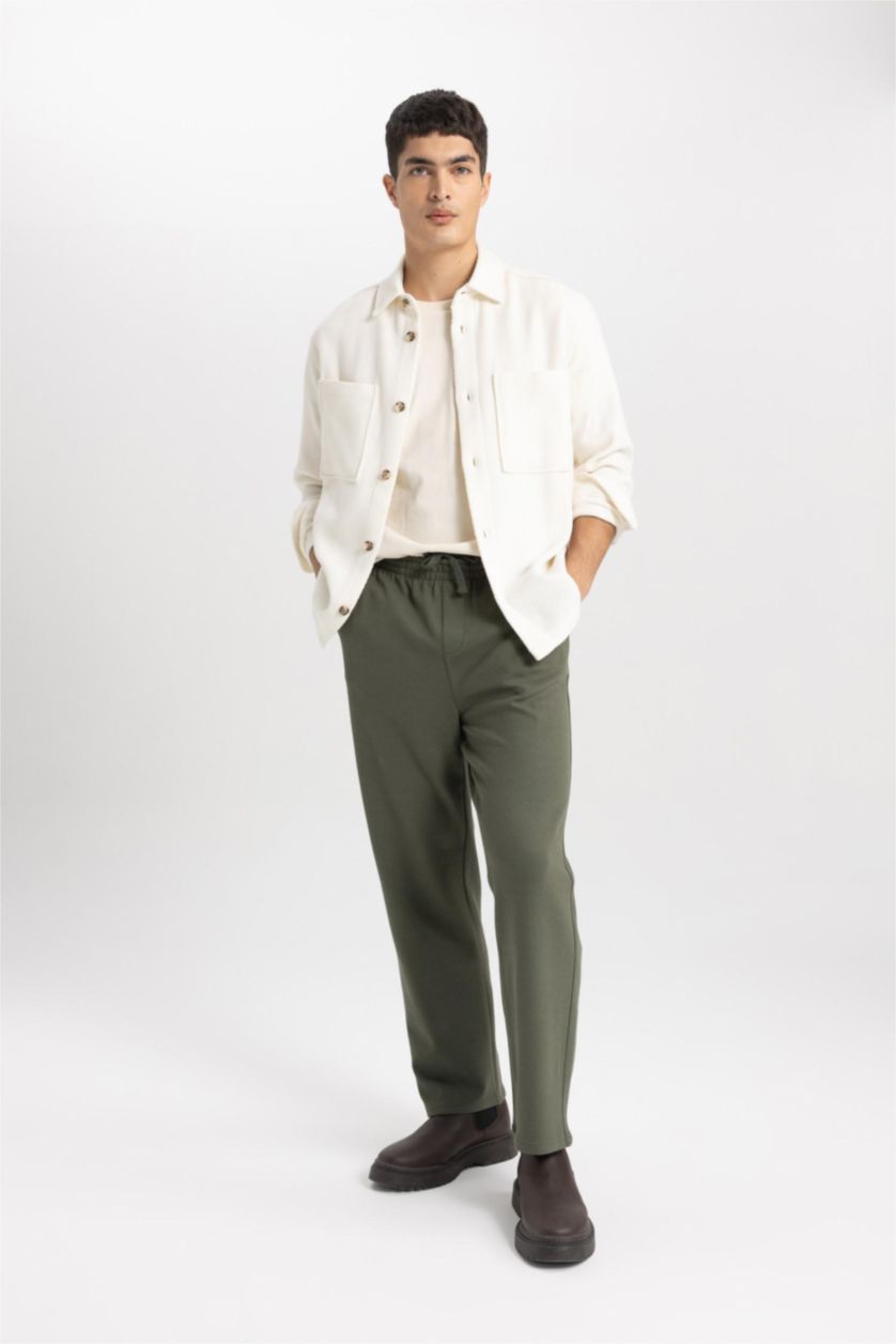 MAN Khaki Relax Fit Trousers