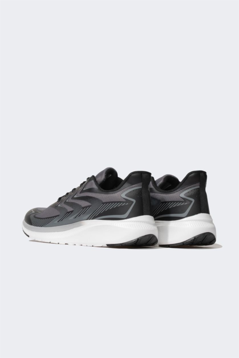 Erkek Siyah Erkek Kalın Taban Spor Ayakkabı