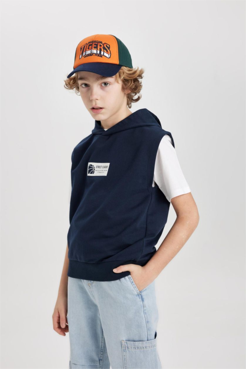 GARÇONS Marin Gilet à Capuche imprimé pour Garçon