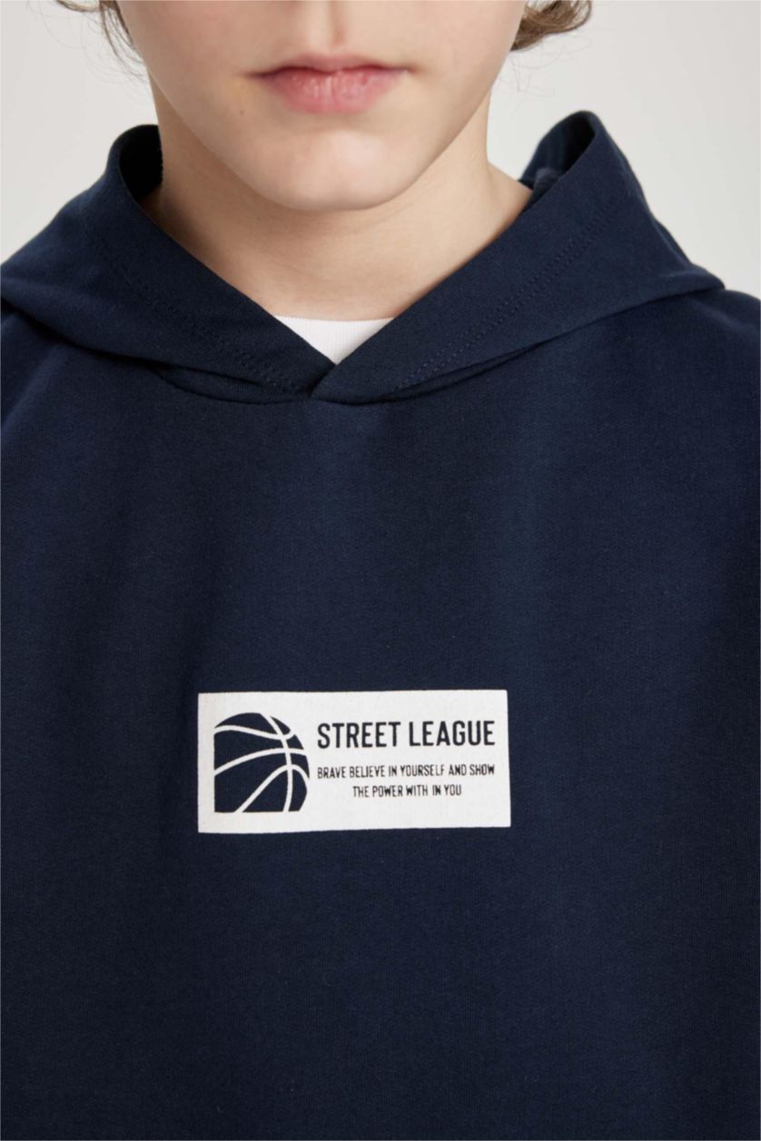 GARÇONS Marin Gilet à Capuche imprimé pour Garçon