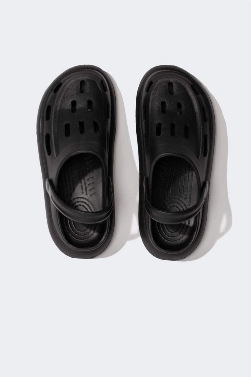 Erkek Siyah Erkek Yüksek Taban Eva Terlik