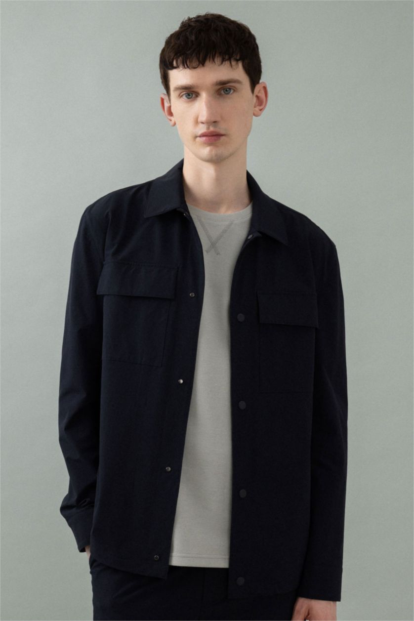 MAN NAVY Regular Fit Overshirt