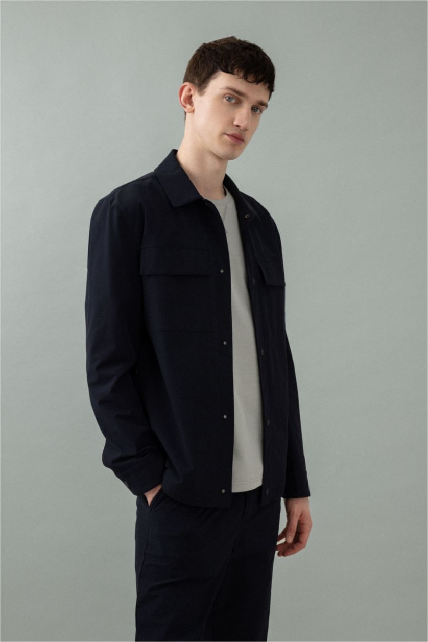 MAN NAVY Regular Fit Overshirt