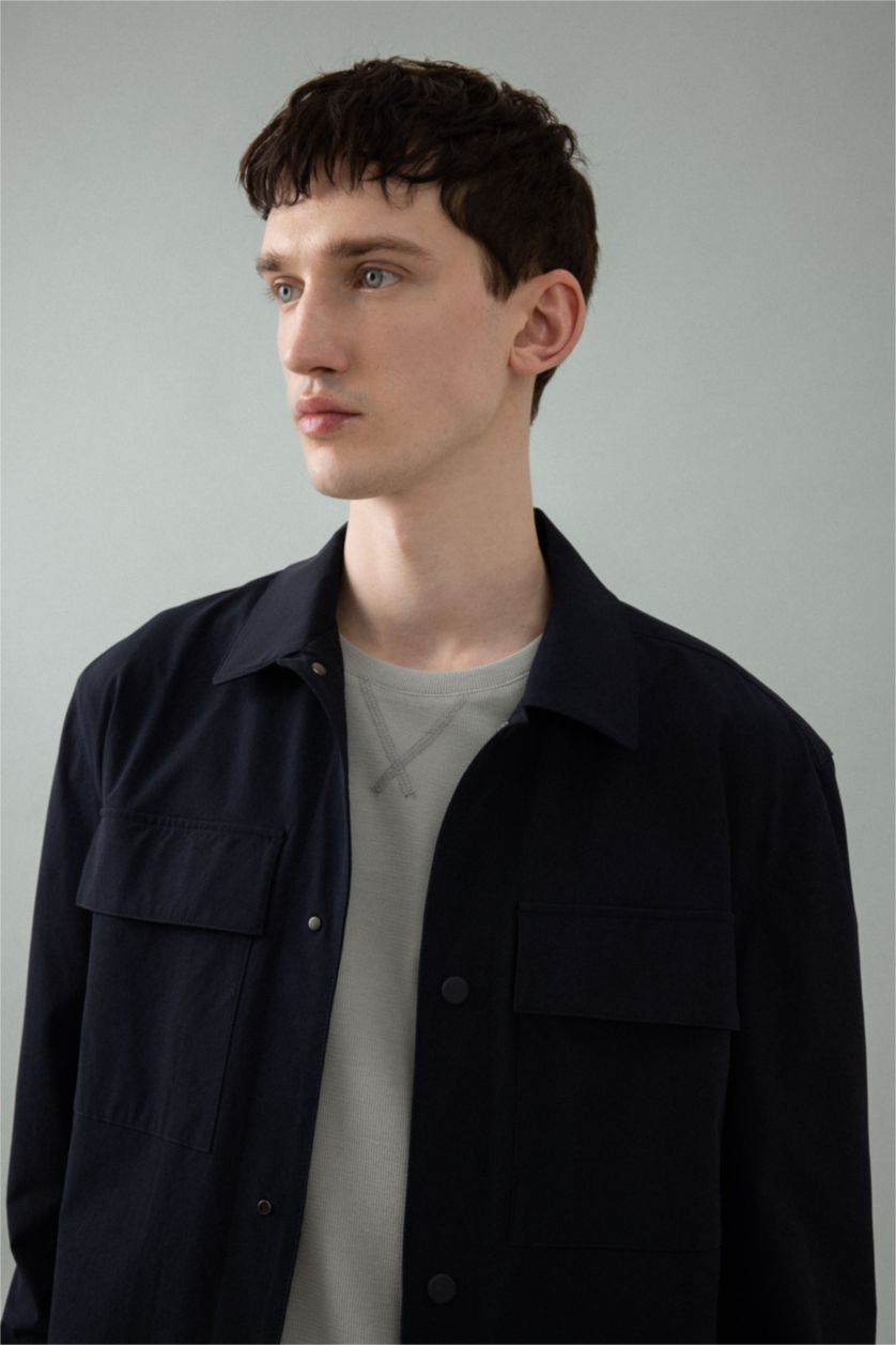 MAN NAVY Regular Fit Overshirt