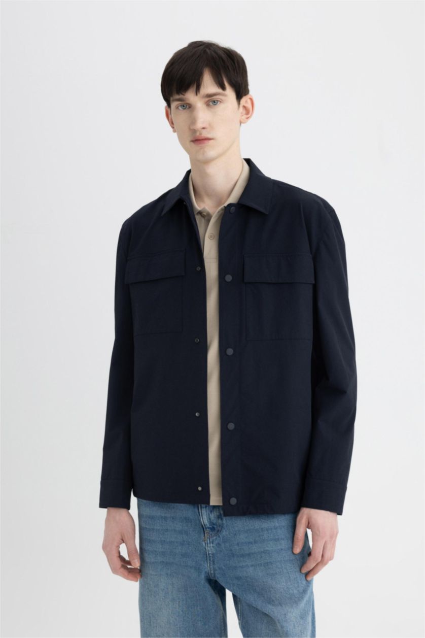 MAN NAVY Regular Fit Overshirt