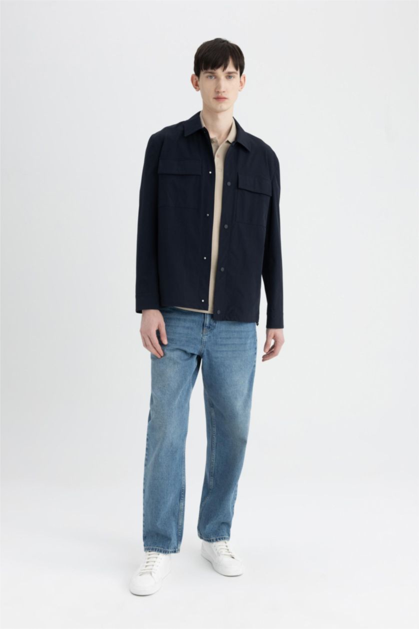 MAN NAVY Regular Fit Overshirt