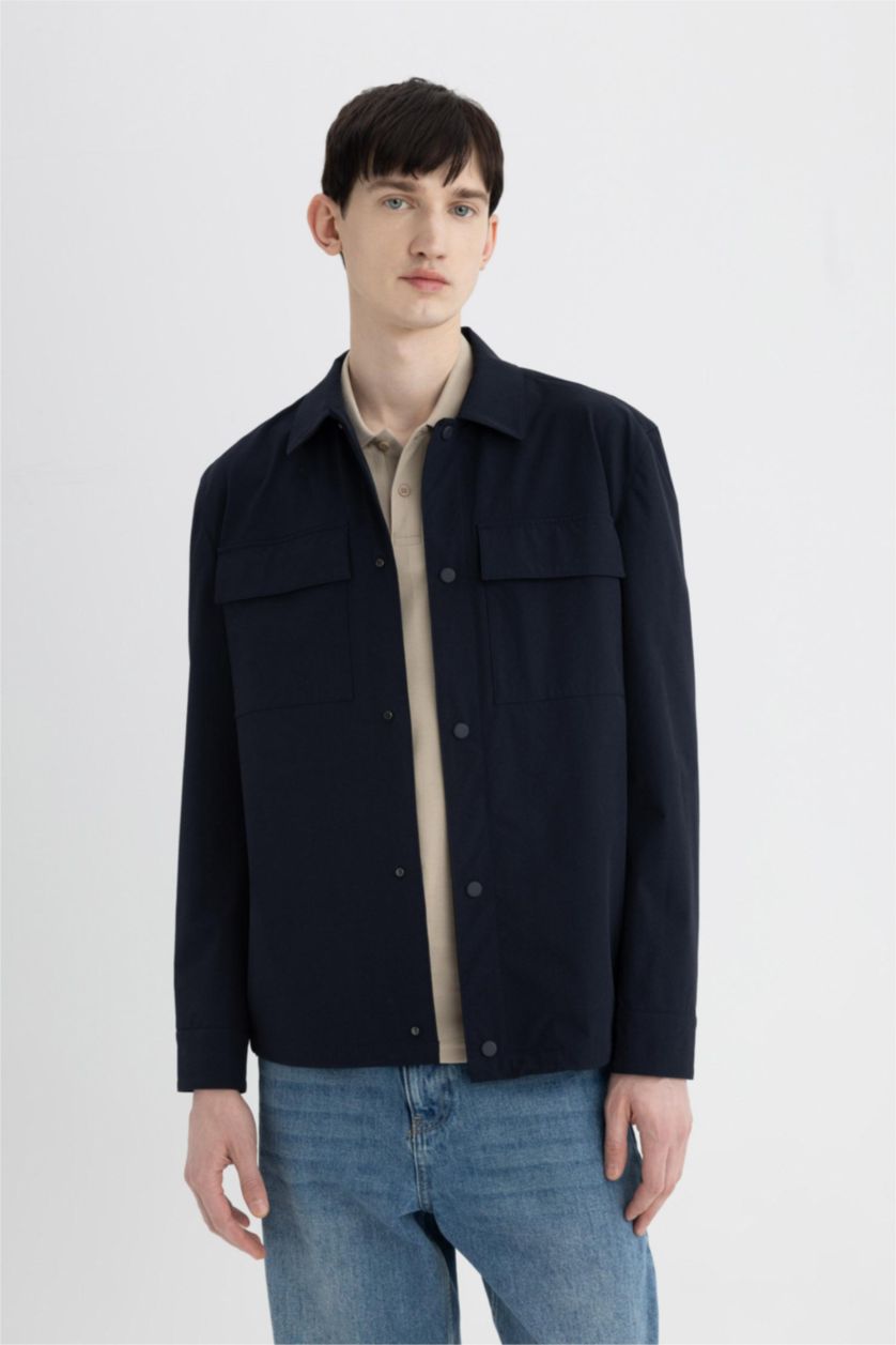 MAN NAVY Regular Fit Overshirt