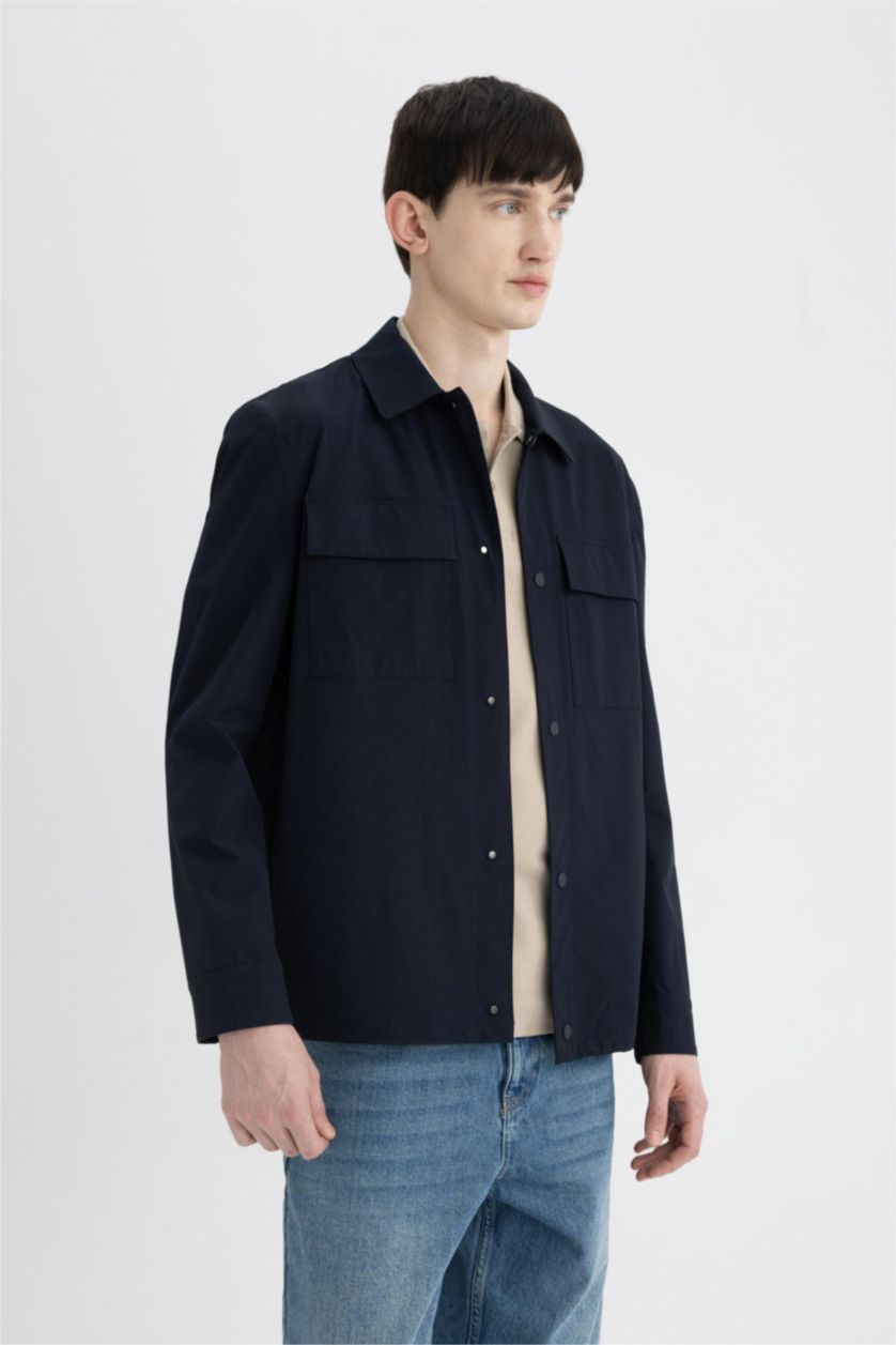 MAN NAVY Regular Fit Overshirt