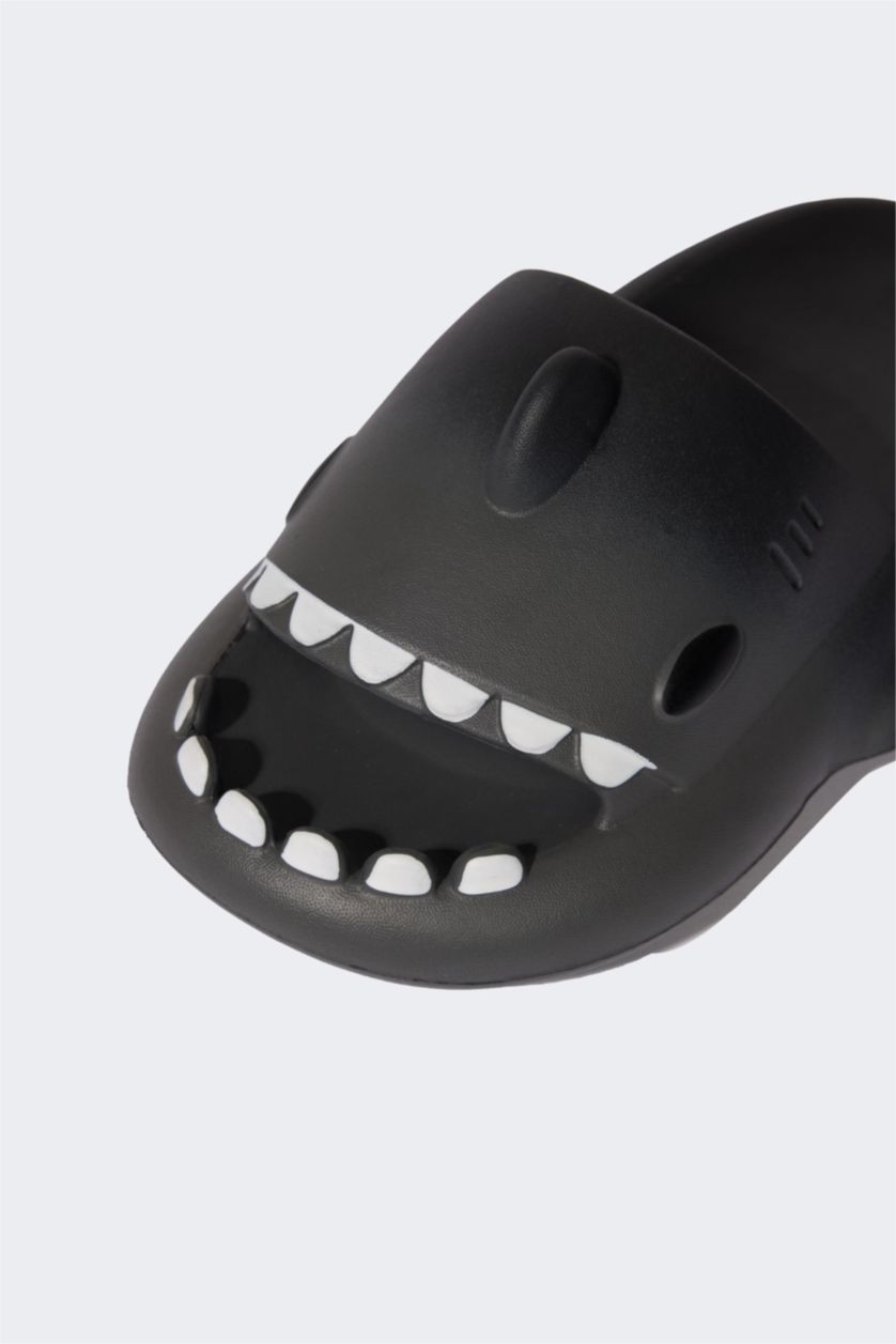 Erkek Gri Erkek Yüksek Taban Tek Bantlı Eva Terlik