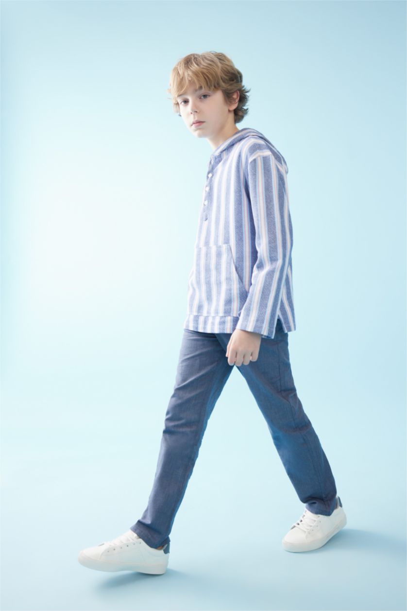 أولاد كحلي سروال تشينو قصة عادية ستاندارت بجيب