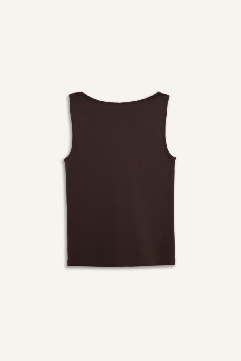 Әйелдерге ашық қоңыр Әйелдерге слим пішімі дөңгелек жаға негізгі Ішкөйлек