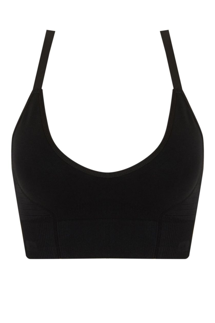 WOMAN Black DeFactoFit V-Neck Sports Bra