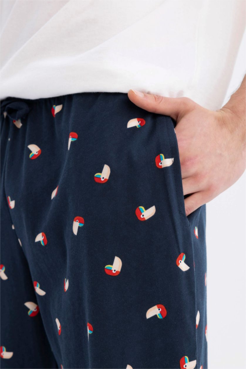 MAN NAVY Regular Fit Patterned Pocket Shorts Pajama