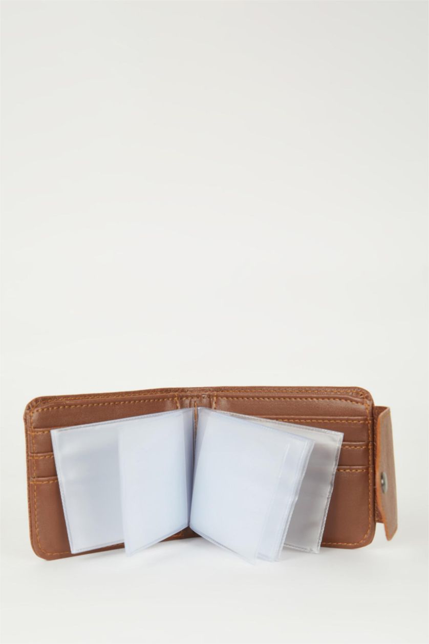 رجال بني محفظة رجالي جلد صناعي