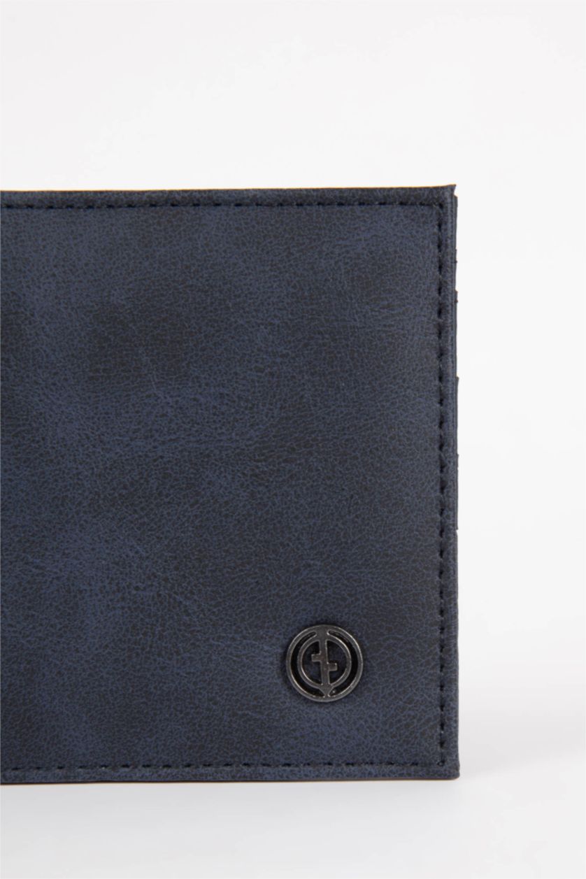 HOMME Marin Portefeuille En Cuir Synthétique Pour Homme