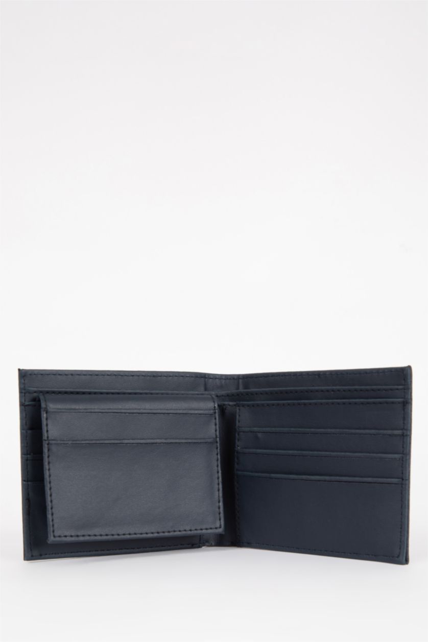 HOMME Marin Portefeuille En Cuir Synthétique Pour Homme