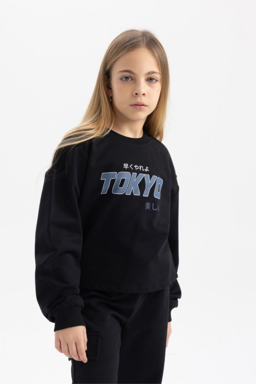 Girls & Teens Black 2 piece Cargo Jogger Set