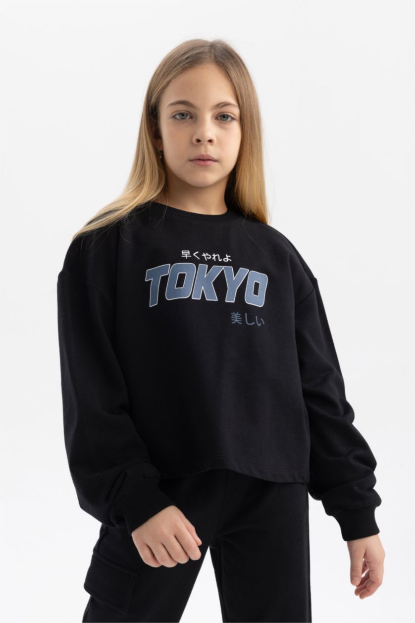 Girls & Teens Black 2 piece Cargo Jogger Set