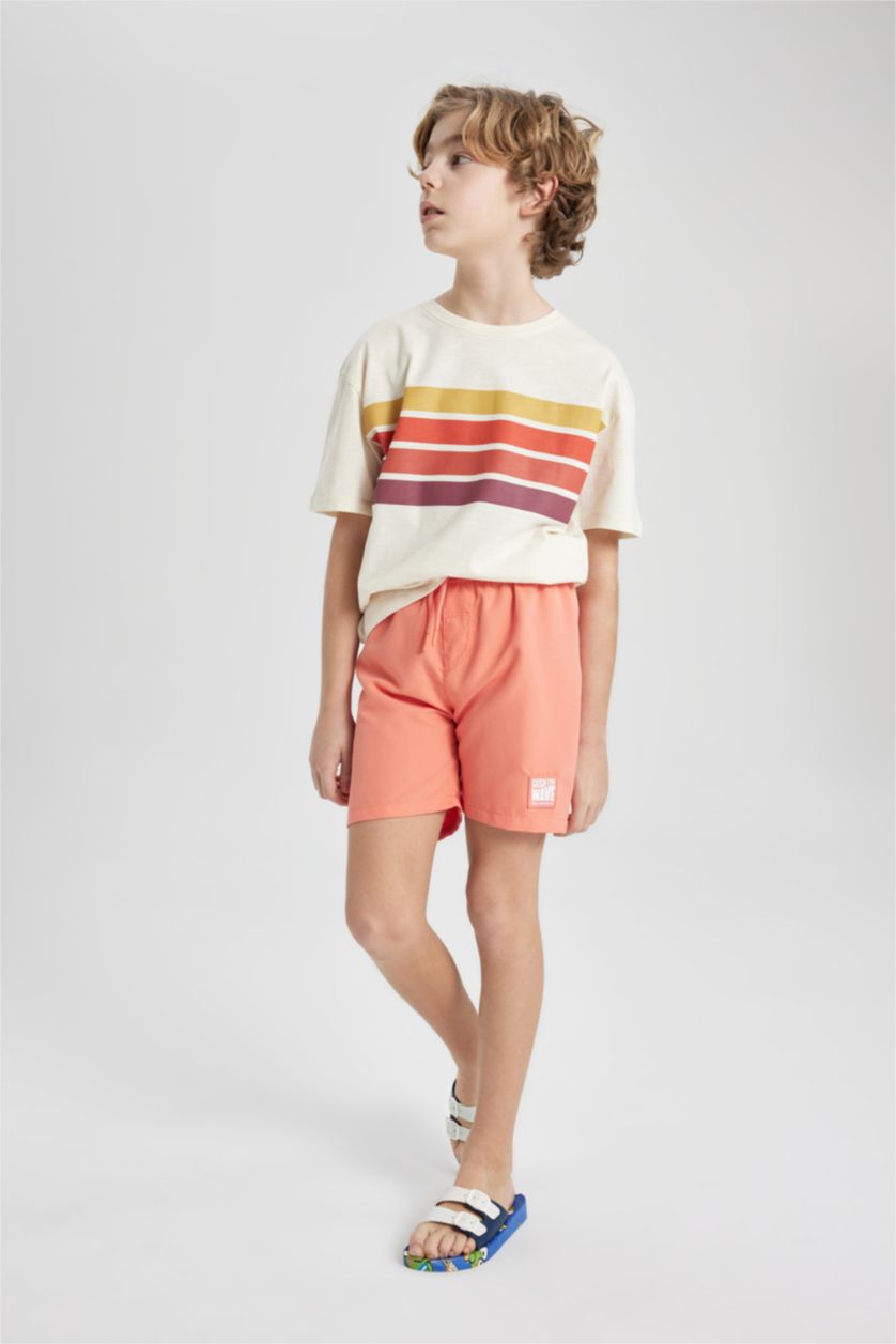 BOYS & TEENS Orange Boy Regular Fit Swim Shorts