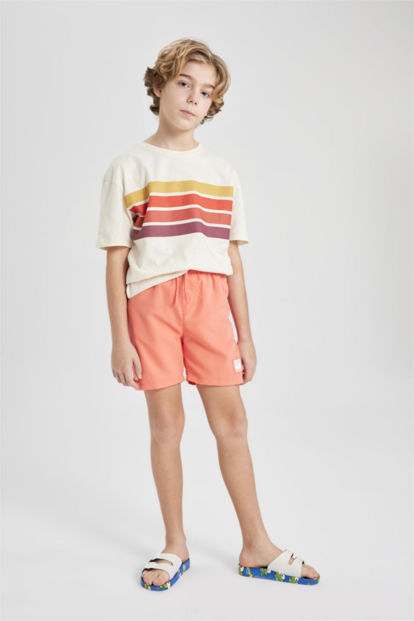 BOYS & TEENS Orange Boy Regular Fit Swim Shorts