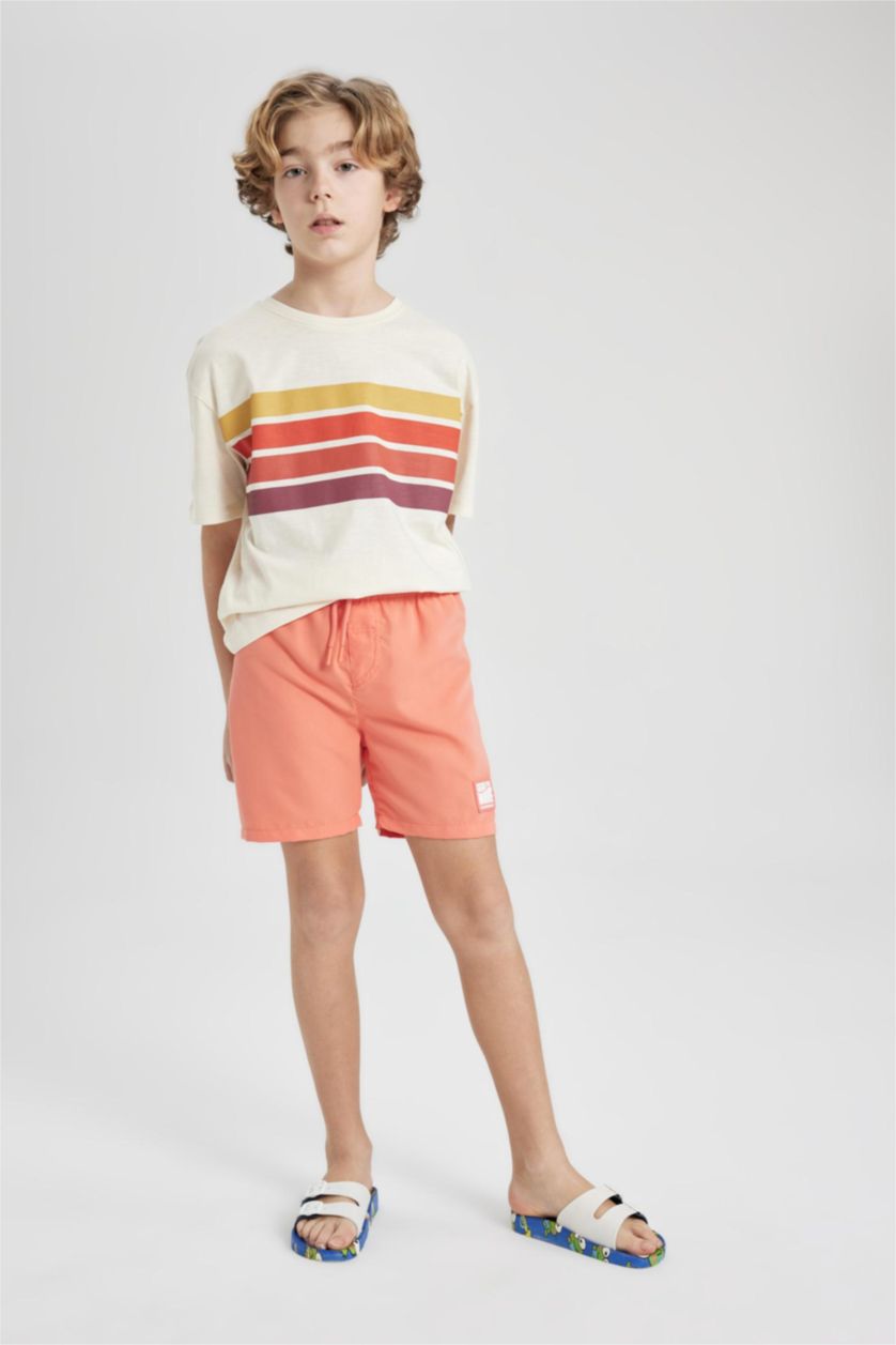 BOYS & TEENS Orange Boy Regular Fit Swim Shorts