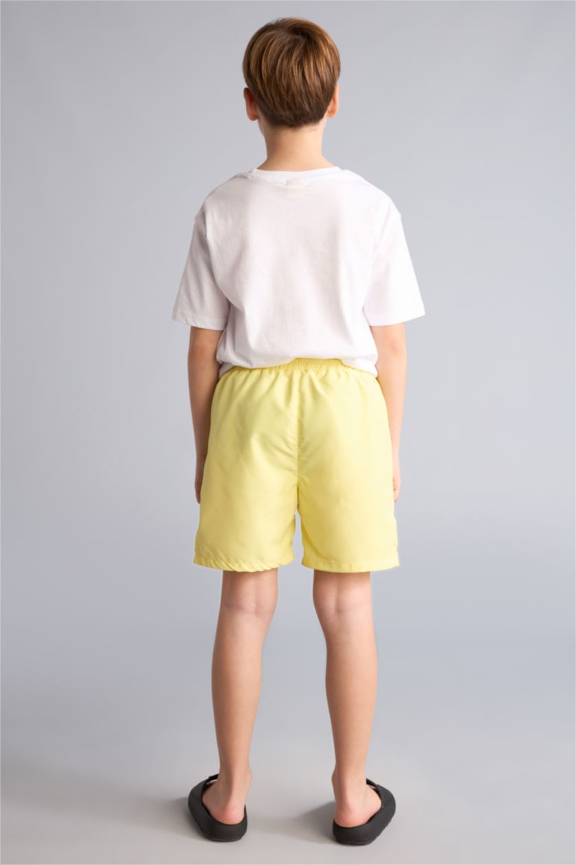 Erkek Çocuk - Genç Erkek Sarı Deniz Şortu Erkek Çocuk