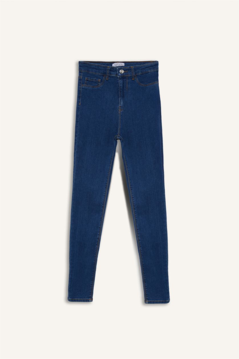 WOMAN Blue Jegging High Waist Ankle Length Skinny Jeans