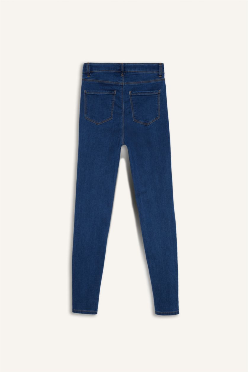 WOMAN Blue Jegging High Waist Ankle Length Skinny Jeans