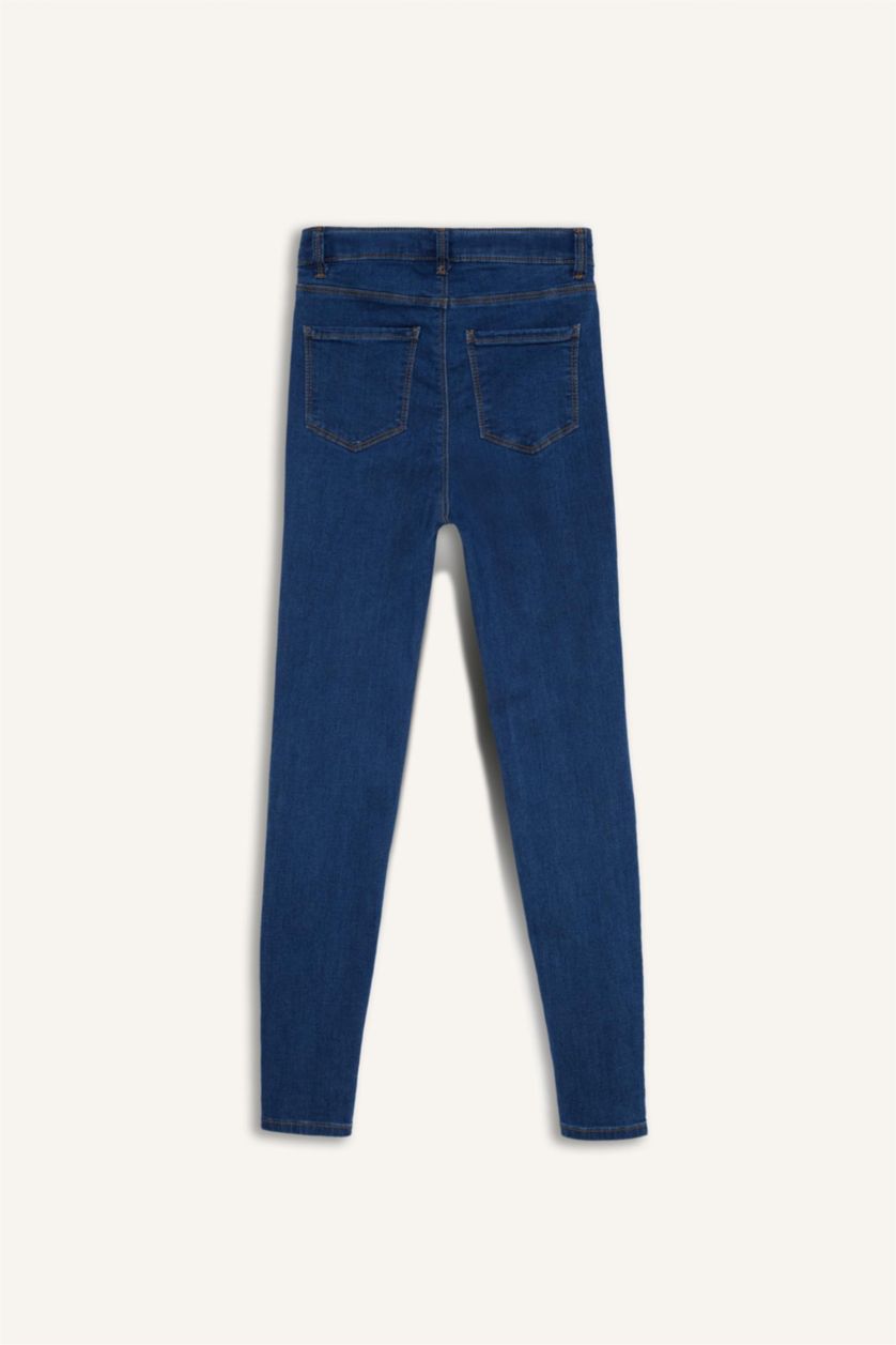 WOMAN Blue Jegging High Waist Ankle Length Skinny Jeans