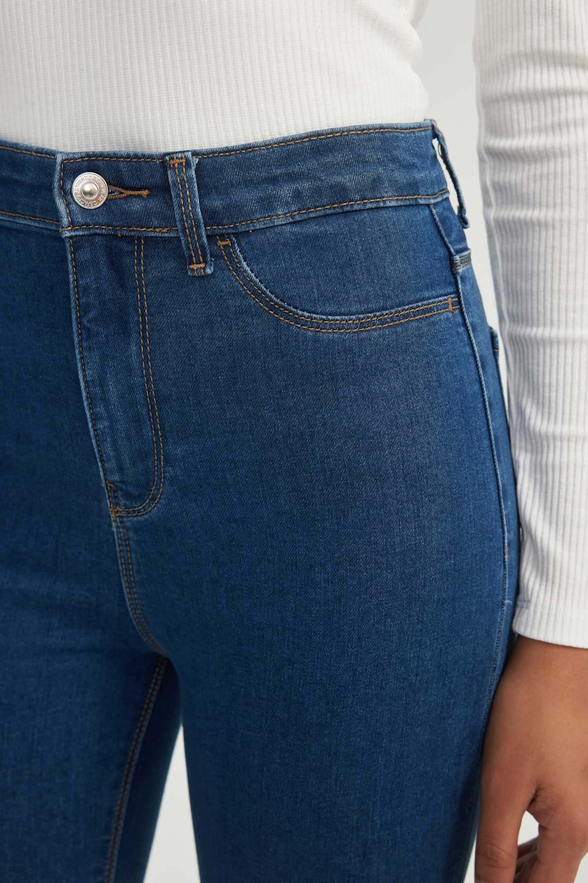 Women Blue High Waist Trousers